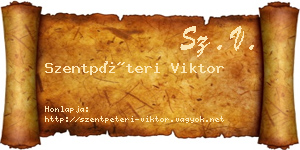 Szentpéteri Viktor névjegykártya