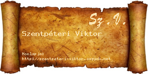 Szentpéteri Viktor névjegykártya